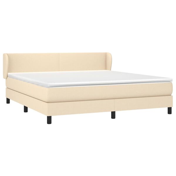 vidaXL &Kappa;&rho;&epsilon;&beta;ά&tau;&iota; Boxspring &mu;&epsilon; &Sigma;&tau;&rho;ώ&mu;&alpha; &Kappa;&rho;&epsilon;&mu; 160x200 &epsilon;&kappa;. &Upsilon;&phi;&alpha;&sigma;&mu;ά&tau;&iota;&nu;&omicron;