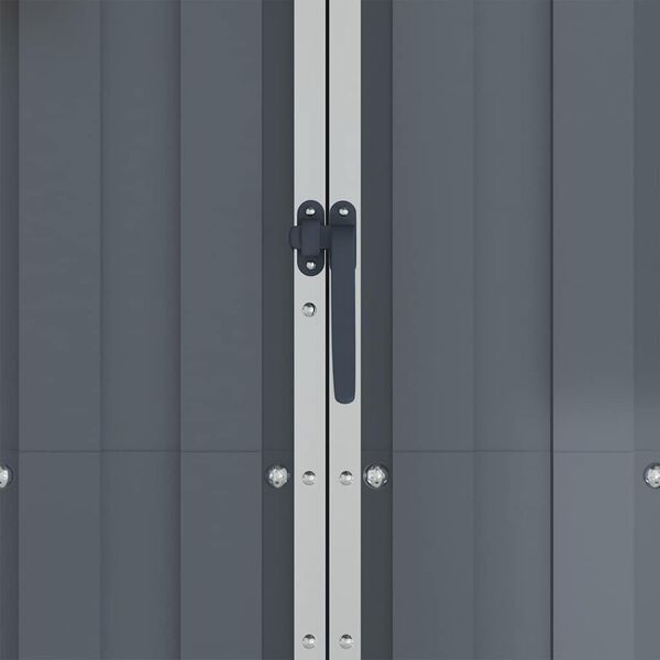 vidaXL Αποθήκη Κήπου Γκρι 116x45x175 εκ. από Γαλβανισμένο Ατσάλι