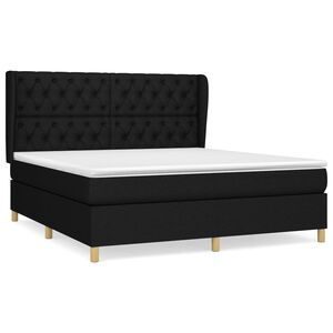 vidaXL &Kappa;&rho;&epsilon;&beta;ά&tau;&iota; Boxspring &mu;&epsilon; &Sigma;&tau;&rho;ώ&mu;&alpha; &Mu;&alpha;ύ&rho;&omicron; 160x200 &epsilon;&kappa;. &Upsilon;&phi;&alpha;&sigma;&mu;ά&tau;&iota;&nu;&omicron;