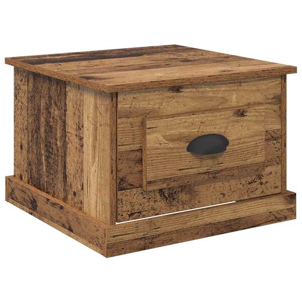 vidaXL Τραπεζάκι σαλονιού with Drawer Παλαιό ξύλο 50 x 50 x 35 cm