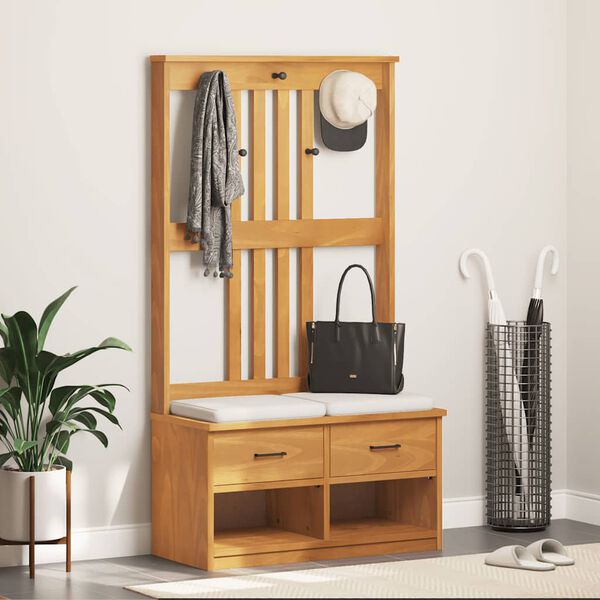 vidaXL Δέντρο χωλ "SANDNES" 87x40x159,5 εκ. Πεύκο μασίφ ξύλο