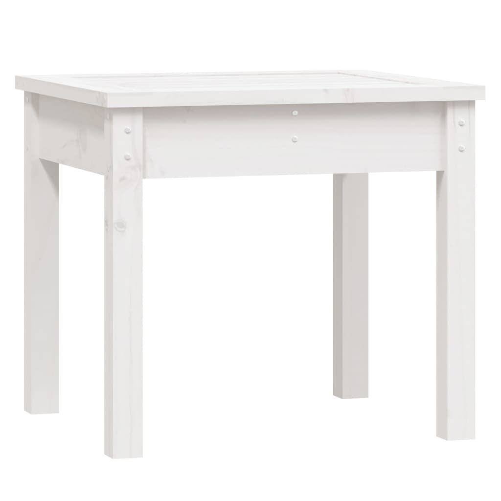vidaXL Παγκάκι Κήπου Λευκό 50x44x45 εκ. από Μασίφ Ξύλο Πεύκου