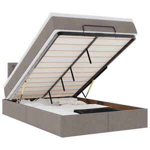 vidaXL &Omicron;&theta;&omega;&mu;&alpha;&nu;&iota;&kappa;ό &kappa;&rho;&epsilon;&beta;ά&tau;&iota; &mu;&epsilon; &sigma;&tau;&rho;ώ&mu;&alpha; Taupe 120x190 cm Ύ&phi;&alpha;&sigma;&mu;&alpha;