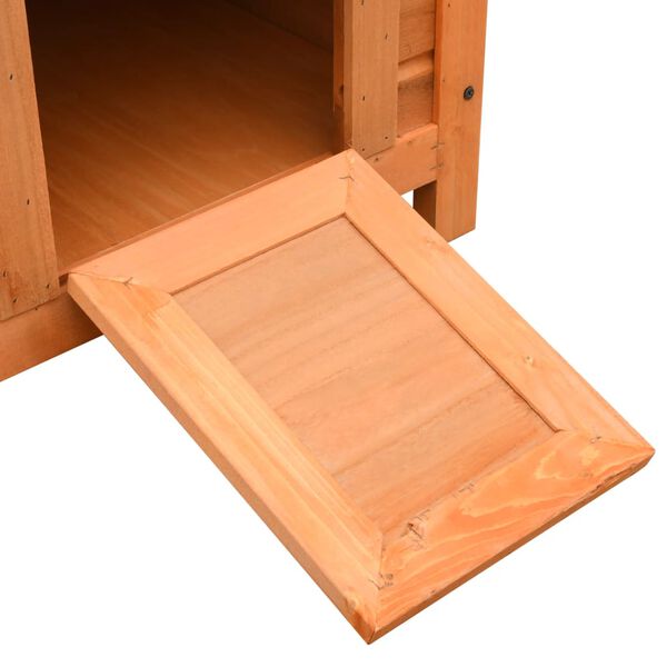 vidaXL Σπιτάκι Γάτας 50x46x43,5 εκ. από Μασίφ Ξύλο Πεύκου και Ελάτης