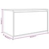 816047 vidaXL Πάγκος Χολ Καπνιστή Δρυς 80x40x45 εκ. από Επεξεργ. Ξύλο