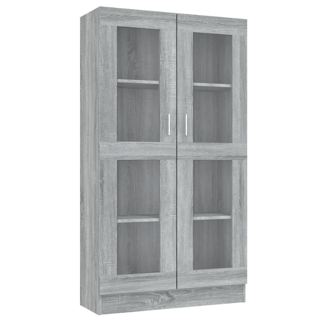 vidaXL Βιτρίνα Γκρι Sonoma 82,5 x 30,5 x 150 εκ. Επεξεργασμένο Ξύλο