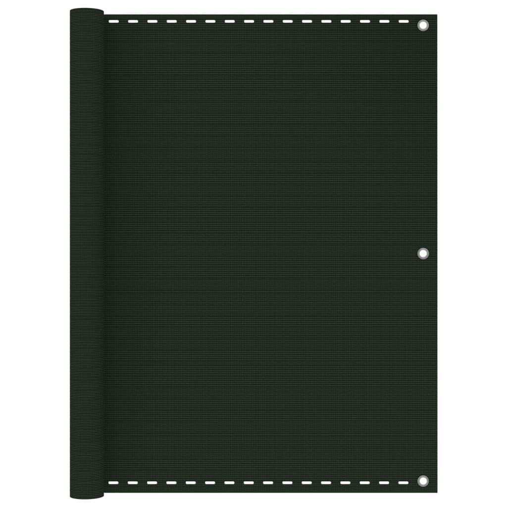 vidaXL Διαχωριστικό Βεράντας Σκούρο Πράσινο 120 x 300 εκ. από HDPE