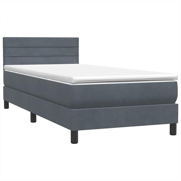 vidaXL &Kappa;&rho;&epsilon;&beta;ά&tau;&iota; Boxspring &mu;&epsilon; &Sigma;&tau;&rho;ώ&mu;&alpha; &Sigma;&kappa;&omicron;ύ&rho;&omicron; &Gamma;&kappa;&rho;&iota; 100x210 &epsilon;&kappa;. &Beta;&epsilon;&lambda;&omicron;ύ&delta;&iota;&nu;&omicron;