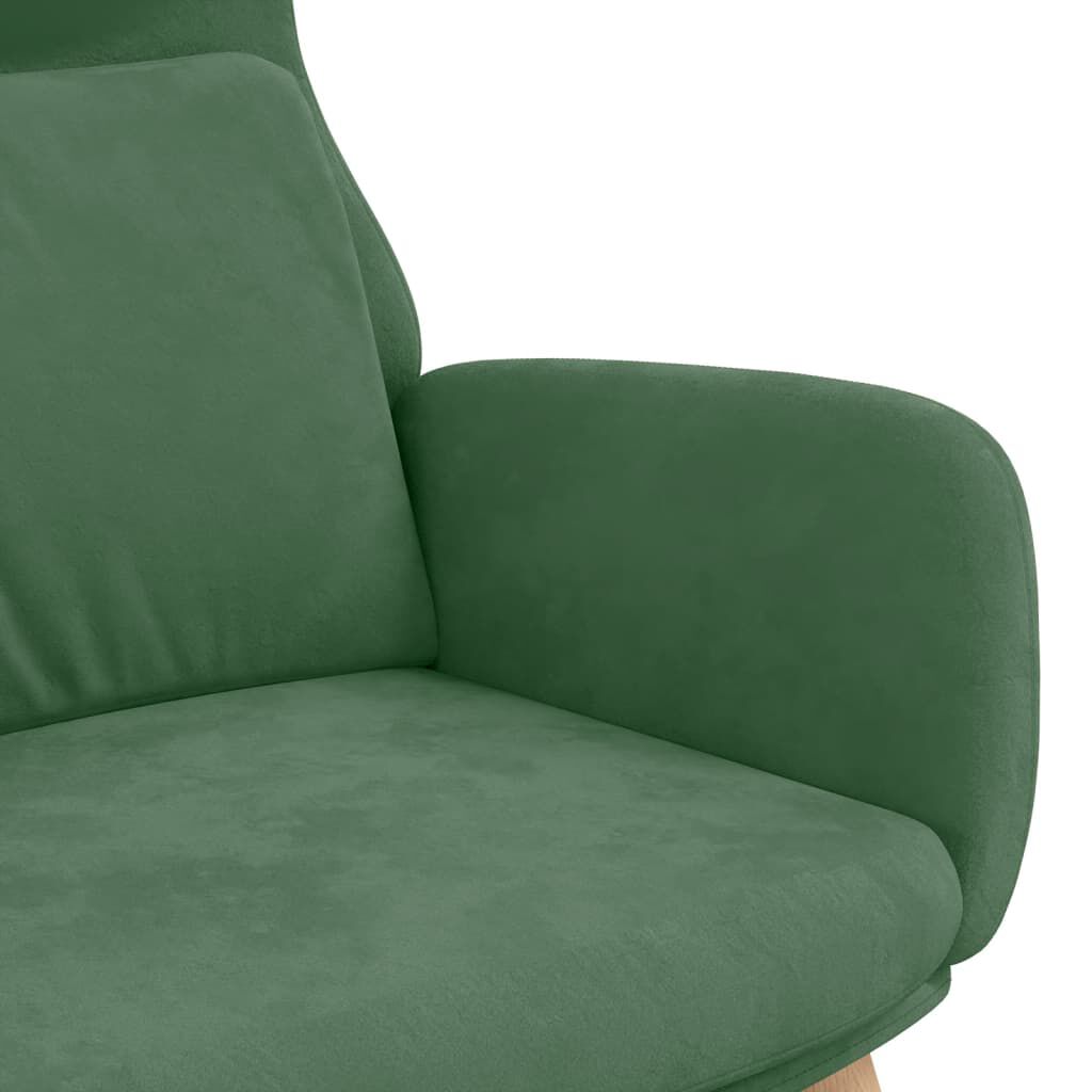 vidaXL Πολυθρόνα Relax Ανοιχτό Πράσινο Βελούδινη