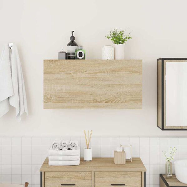 vidaXL Ντουλάπι τοίχου μπάνιου Sonoma Oak 80x25x40 cm