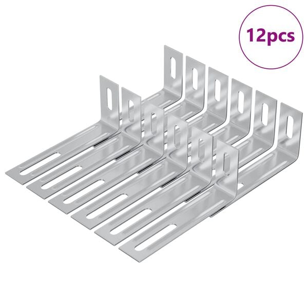 vidaXL &Beta;&rho;&alpha;&chi;ί&omicron;&nu;&alpha;&sigmaf; &kappa;&alpha;&tau;ά &tau;&eta;&sigmaf; &alpha;&nu;&alpha;&tau;&rho;&omicron;&pi;ή&sigmaf; &Mu;&omicron;&nu;ό&chi;&rho;&omega;&mu;&omicron; 12 pcs &Alpha;&sigma;&eta;&mu;ί &Sigma;ί&delta;&epsilon;&rho;&omicron;