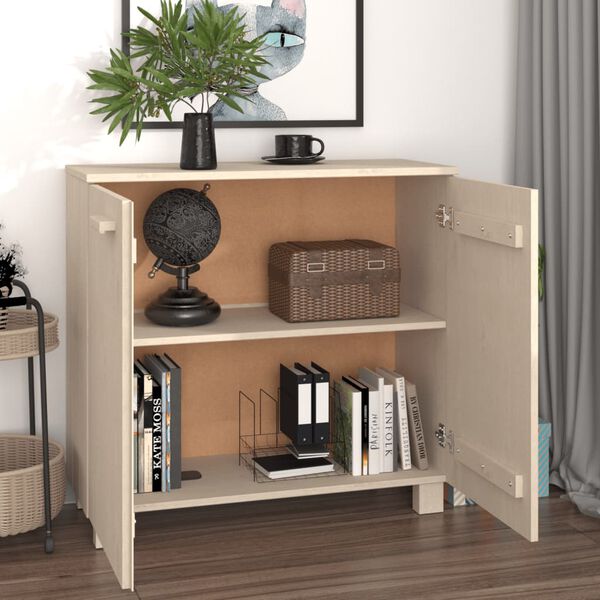 vidaXL Ντουλάπι HAMAR Καφέ Μελί 85 x 35 x 80 εκ. Μασίφ Ξύλο Πεύκου