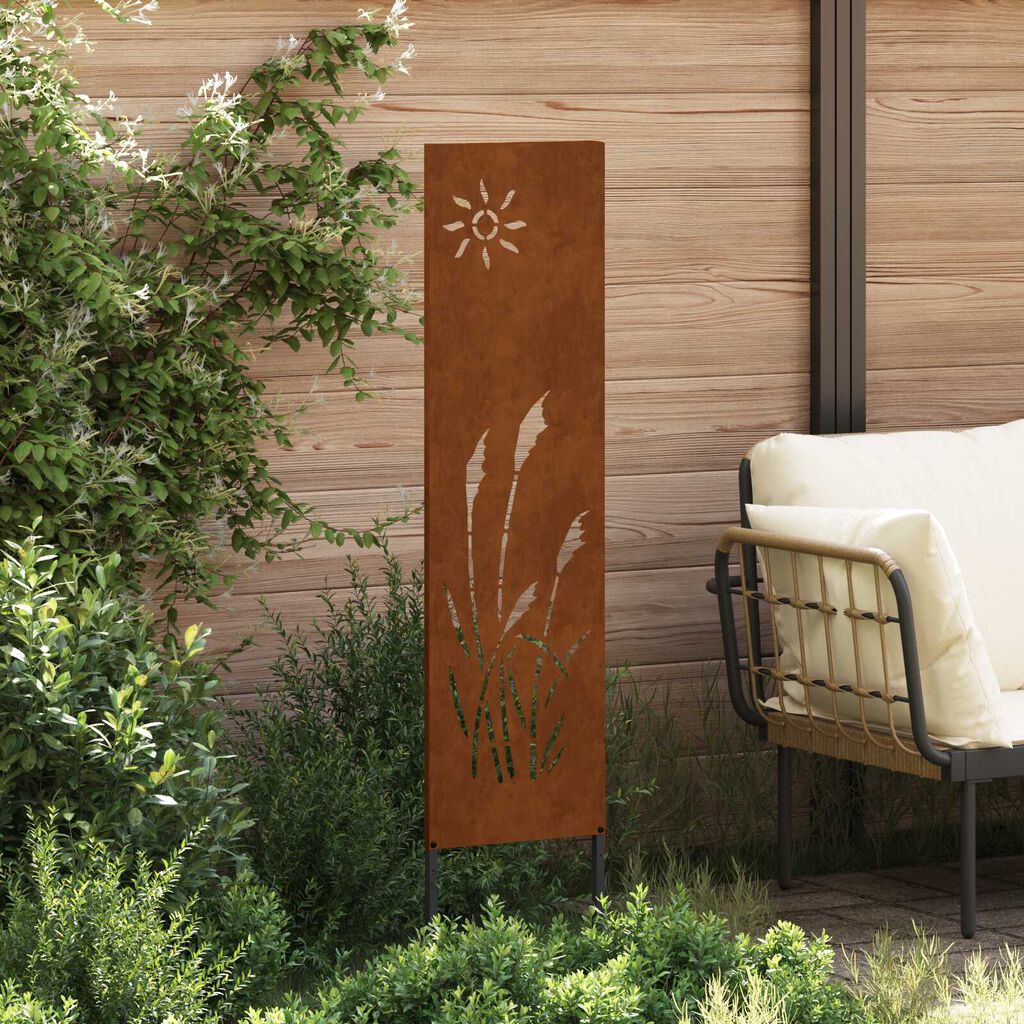 vidaXL Διακοσμητική Πλάκα Κήπου Σκ rusty 32 x 140 εκ