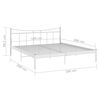 vidaXL Πλαίσιο Κρεβατιού Λευκό 180 x 200 εκ. Μέταλλο