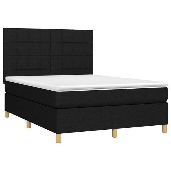 vidaXL &Kappa;&rho;&epsilon;&beta;ά&tau;&iota; Boxspring &mu;&epsilon; &Sigma;&tau;&rho;ώ&mu;&alpha; &Mu;&alpha;ύ&rho;&omicron; 140x200 &epsilon;&kappa;. &Upsilon;&phi;&alpha;&sigma;&mu;ά&tau;&iota;&nu;&omicron;