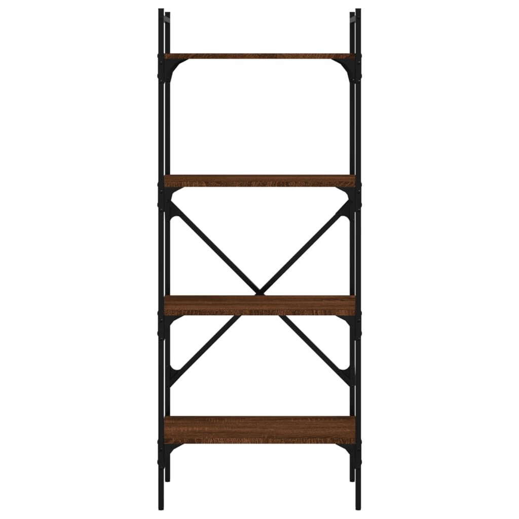 vidaXL Βιβλιοθήκη 4 Επιπέδων Καφέ Δρυς 56x31,5x138,5 εκ. Επεξεργ. Ξύλο