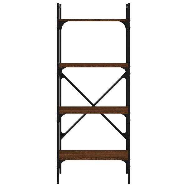 vidaXL Βιβλιοθήκη 4 Επιπέδων Καφέ Δρυς 56x31,5x138,5 εκ. Επεξεργ. Ξύλο