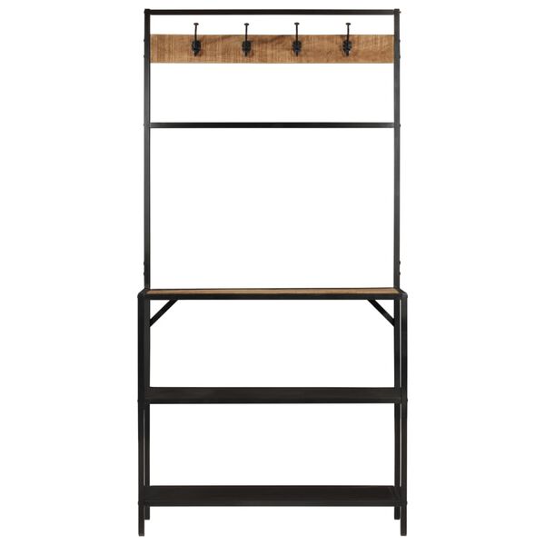 vidaXL Κρεμάστρα Ρούχων 90x35x180 εκ. από Μασίφ Ξύλο Μάνγκο και Σίδηρο