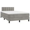 vidaXL &Kappa;&rho;&epsilon;&beta;ά&tau;&iota; Boxspring &mu;&epsilon; &Sigma;&tau;&rho;ώ&mu;&alpha; & LED &Alpha;&nu;.&Gamma;&kappa;&rho;&iota; 120x190&epsilon;&kappa;. &Beta;&epsilon;&lambda;&omicron;ύ&delta;&iota;&nu;&omicron;
