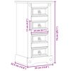 vidaXL Κομοδίνο Corona 35x32,5x74 εκ. από Μασίφ Ξύλο Πεύκου