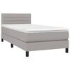 vidaXL &Kappa;&rho;&epsilon;&beta;ά&tau;&iota; Boxspring &mu;&epsilon; &Sigma;&tau;&rho;ώ&mu;&alpha; & LED &Alpha;&nu;.&Gamma;&kappa;&rho;&iota; 90x200 &epsilon;&kappa;. &Upsilon;&phi;&alpha;&sigma;&mu;ά&tau;&iota;&nu;&omicron;