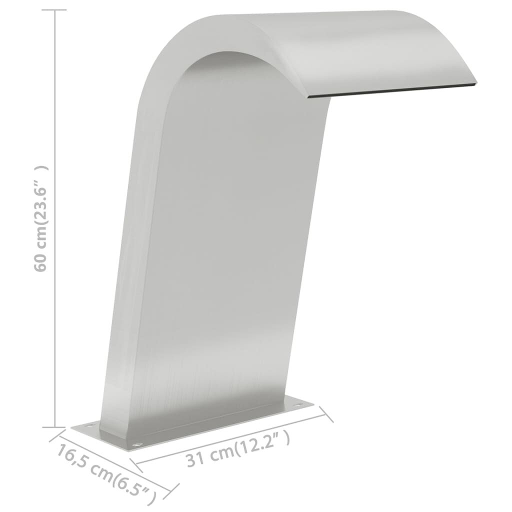vidaXL Σιντριβάνι Πισίνας 50 x 30 x 60 εκ. από Ανοξείδωτο Ατσάλι 304