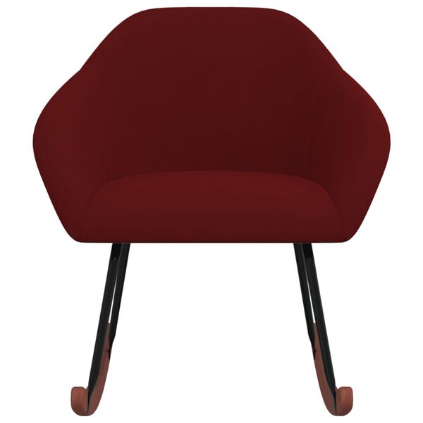 vidaXL Κουνιστή Πολυθρόνα Μπορντό Υφασμάτινη