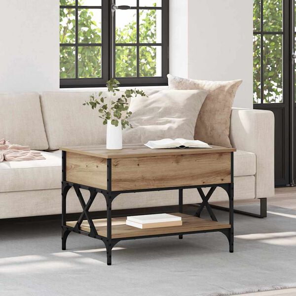 vidaXL &Tau;&rho;&alpha;&pi;&epsilon;&zeta;ά&kappa;&iota; &sigma;&alpha;&lambda;&omicron;&nu;&iota;&omicron;ύ Artisan Oak 70x50x50&epsilon;&kappa; &Epsilon;&pi;&epsilon;&xi;&epsilon;&rho;&gamma;&alpha;&sigma;&mu;έ&nu;&omicron; &xi;ύ&lambda;&omicron;