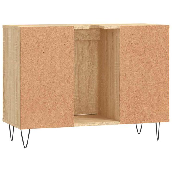 vidaXL Ντουλάπι Μπάνιου Sonoma Δρυς 80 x 33 x 60 εκ. από Επεξεργ. Ξύλο