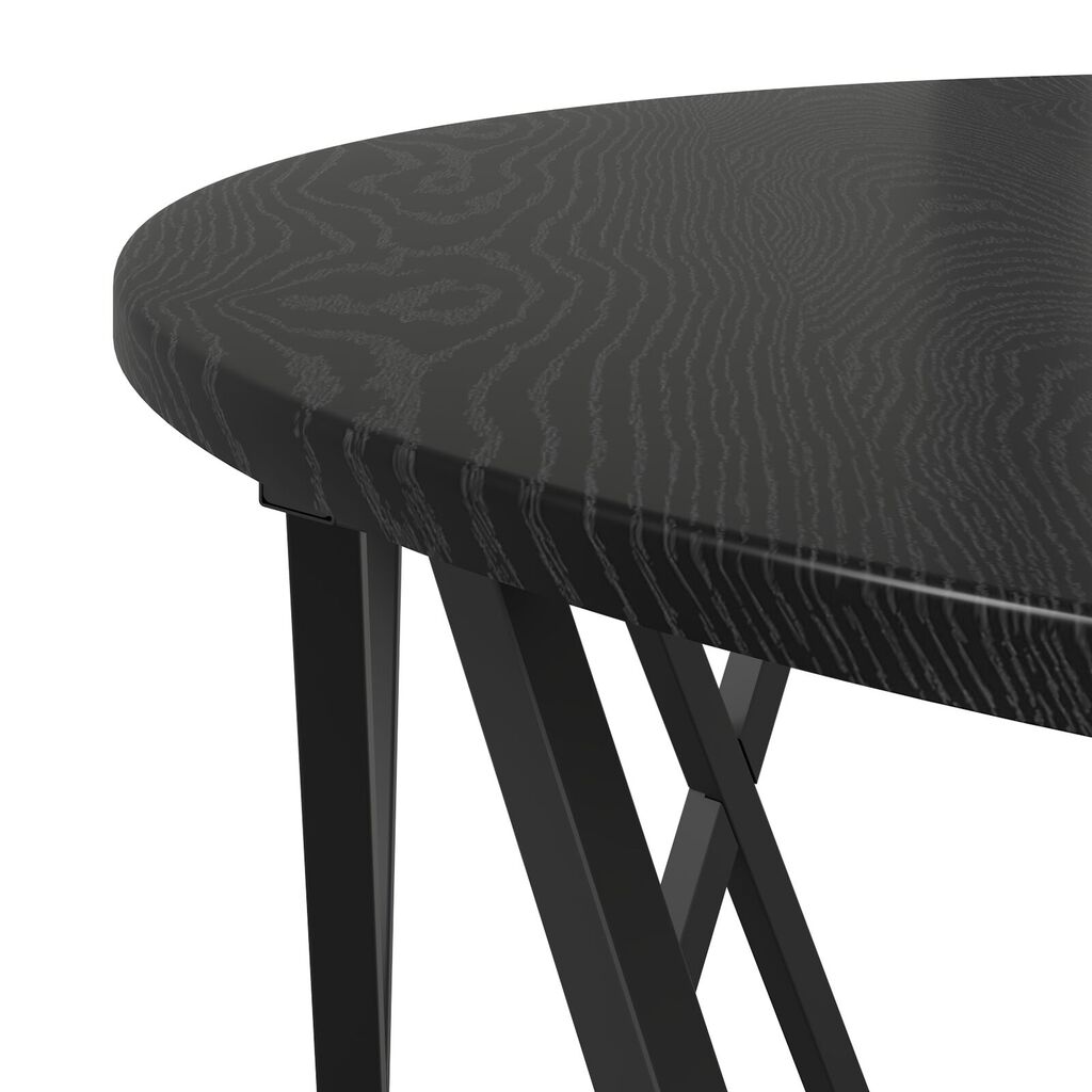 vidaXL Τραπέζι καφέ Μαύρο Δρυς 80x80x42 εκ. από επεξεργασμένο ξύλο