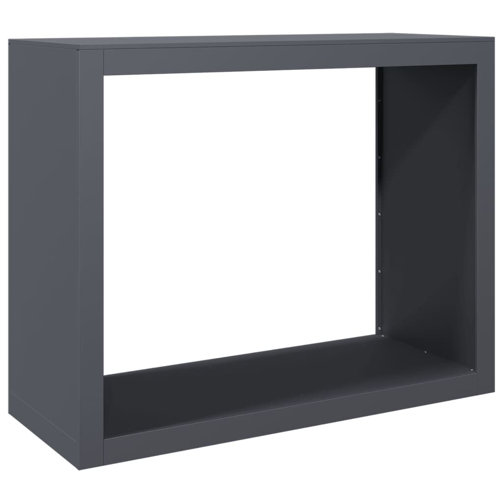 vidaXL Ράφι Καυσόξυλων Ανθρακί 100x40x80 εκ. Ατσάλινο