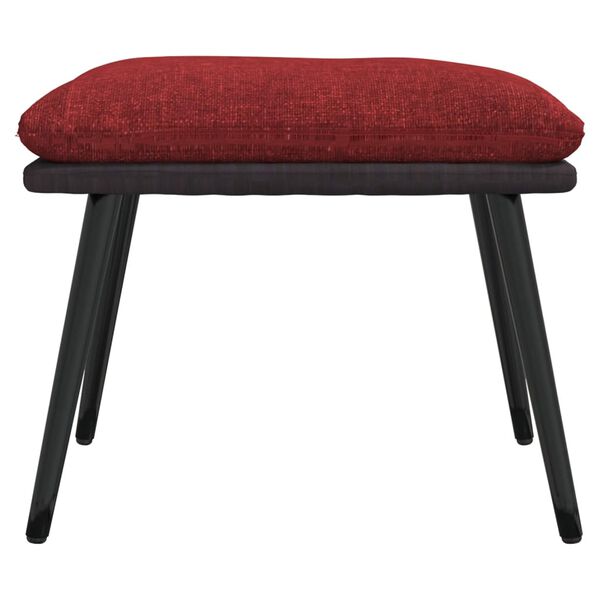 vidaXL Υποπόδιο Μπορντό 45x29,5x35 εκ. Ύφασμα & Συνθετικό Δέρμα