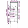 vidaXL Τσάντα αποθήκευσης Μαύρο και μπλε 140 x 40 cm oxford