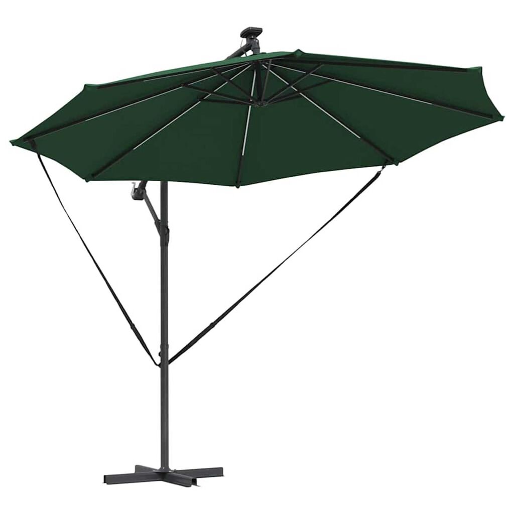 vidaXL Ομπρέλα Cantilever Banana Πράσινο 294 x 294 x 248 cm