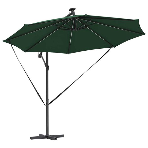 vidaXL Ομπρέλα Cantilever Banana Πράσινο 294 x 294 x 248 cm