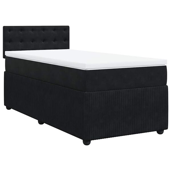 vidaXL &Kappa;&rho;&epsilon;&beta;ά&tau;&iota; Boxspring &mu;&epsilon; &Sigma;&tau;&rho;ώ&mu;&alpha; &Mu;&alpha;ύ&rho;&omicron; 90x200 &epsilon;&kappa;. &Beta;&epsilon;&lambda;&omicron;ύ&delta;&iota;&nu;&omicron;