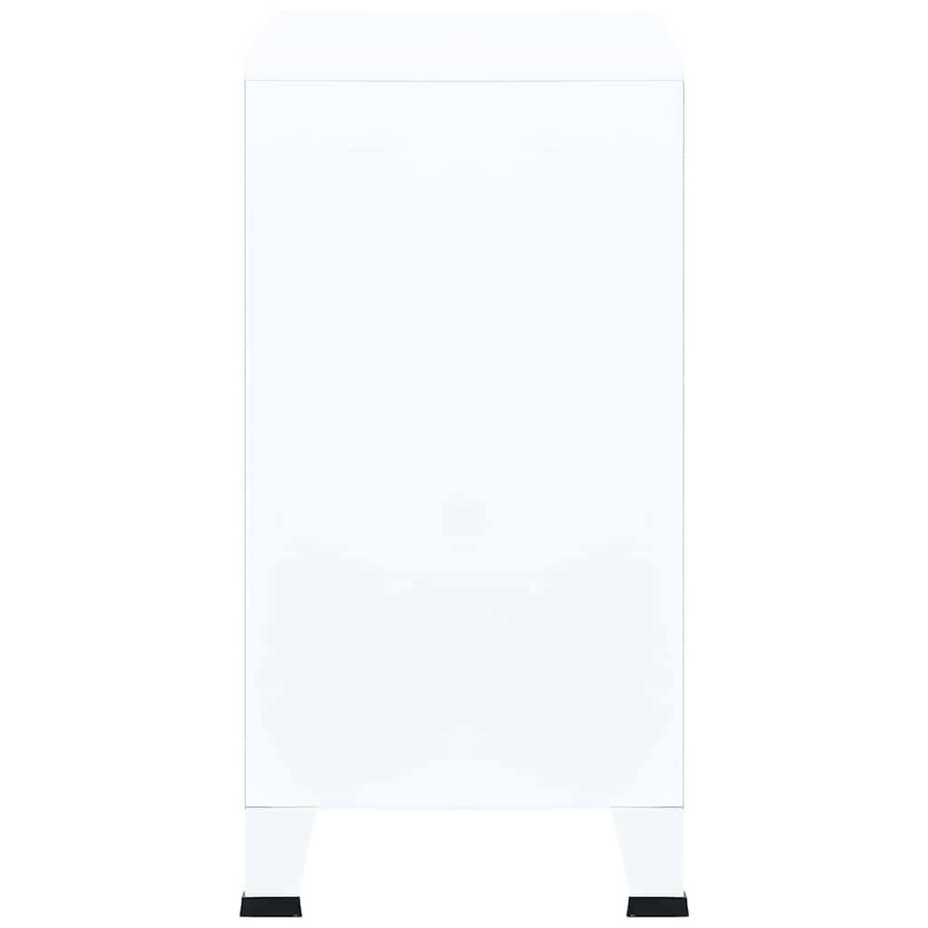 vidaXL Αρχειοθήκη Βιομηχανικού Στιλ Λευκή 75 x 40 x 80 εκ. Ατσάλινη