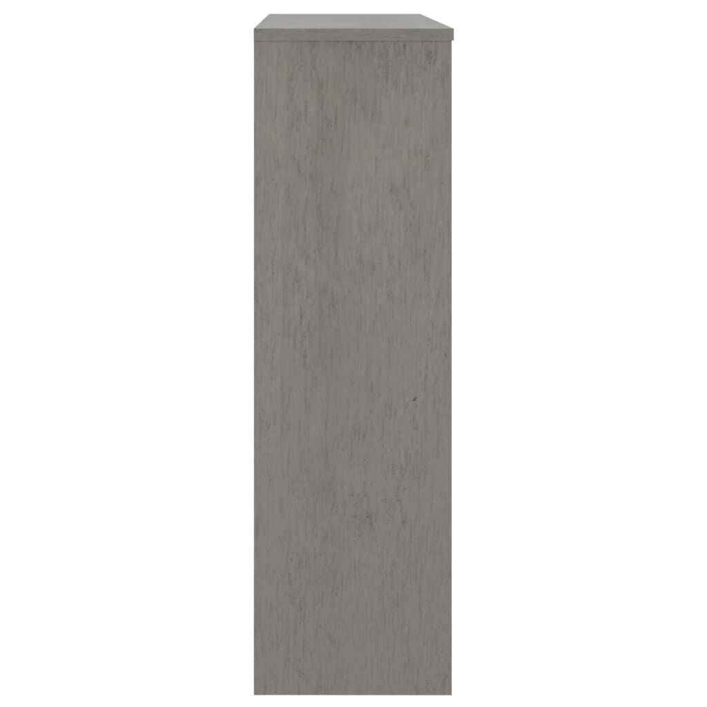 vidaXL Πάνω Μέρος Ντουλαπιού HAMAR Αν. Γκρι 90x30x100 εκ. Μασίφ Πεύκο