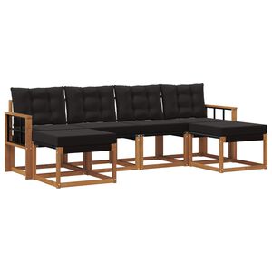 vidaXL &Sigma;&epsilon;&iota;&rho;ά &Kappa;&alpha;&nu;&alpha;&pi;έ &Epsilon;&xi;&omega;&tau;&epsilon;&rho;&iota;&kappa;&omicron;ύ &mu;&epsilon; &mu;&alpha;&xi;&iota;&lambda;ά&rho;&iota; 6 pcs &Phi;&upsilon;&sigma;&iota;&kappa;ό &kappa;&alpha;&iota; &Mu;&alpha;ύ&rho;&omicron;