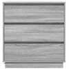 vidaXL Κομοδίνο με συρτάρι Γκρι 71 x 34.5 x 75 εκ. Επεξεργασμένο ξύλο