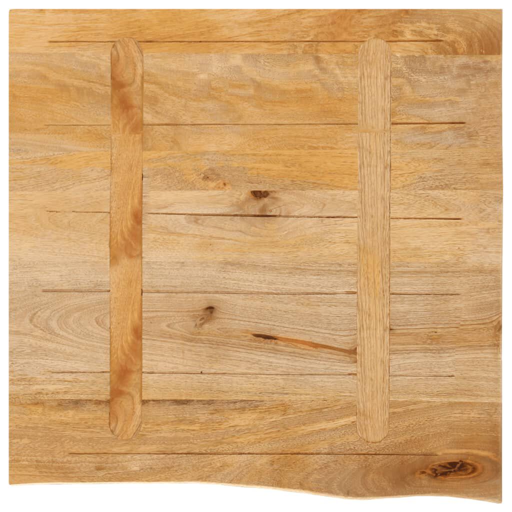 vidaXL Επιφάνεια Τραπεζιού 40x40x2,5 εκ. Live Edge Μασίφ Ξύλο Μάνγκο
