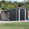 vidaXL Αποθήκη Κήπου Ανθρακί 277x365,5x179 εκ. από Γαλβαν. Ατσάλι