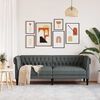 vidaXL Καναπές Chesterfield Σκούρο γκρι 201.5 x 74.5 x 74.5 εκατοστά