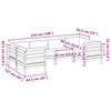 vidaXL Καναπές Κήπου Σετ 6 τεμ. Καφέ Μασίφ Ξύλο Πεύκου με Μαξιλάρια