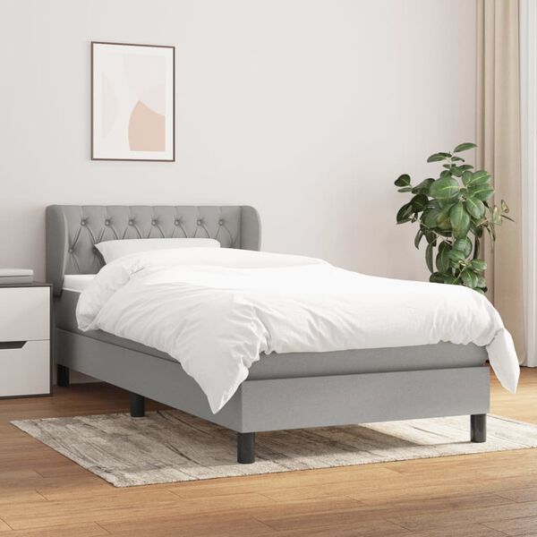 vidaXL &Kappa;&rho;&epsilon;&beta;ά&tau;&iota; Boxspring &mu;&epsilon; &Sigma;&tau;&rho;ώ&mu;&alpha; &Alpha;&nu;&omicron;&iota;&chi;&tau;ό &Gamma;&kappa;&rho;&iota; 90x200 &epsilon;&kappa;. &Upsilon;&phi;&alpha;&sigma;&mu;ά&tau;&iota;&nu;&omicron;