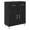 vidaXL Highboard &Mu;&alpha;ύ&rho;&eta; &Omicron;&xi;&upsilon;ά 69,5 x 34 x 180 &epsilon;&kappa;. &Epsilon;&pi;&epsilon;&xi;&epsilon;&rho;&gamma;&alpha;&sigma;&mu;έ&nu;&omicron; &xi;ύ&lambda;&omicron;