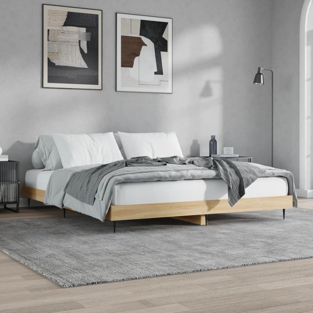 vidaXL Πλαίσιο Κρεβατιού Χωρ. Στρώμα Sonoma Δρυς 120x200εκ. Επ. Ξύλο