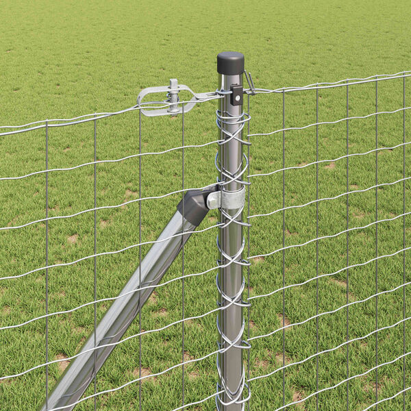 vidaXL Στύλος Περιφράξεων Άλλο 52 pcs Γκρι 3,2 x 3,2 x 160 εκ Ατσάλι