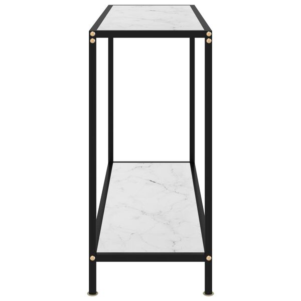 vidaXL Τραπέζι Κονσόλα Λευκό 100 x 35 x 75 εκ. από Ψημένο Γυαλί