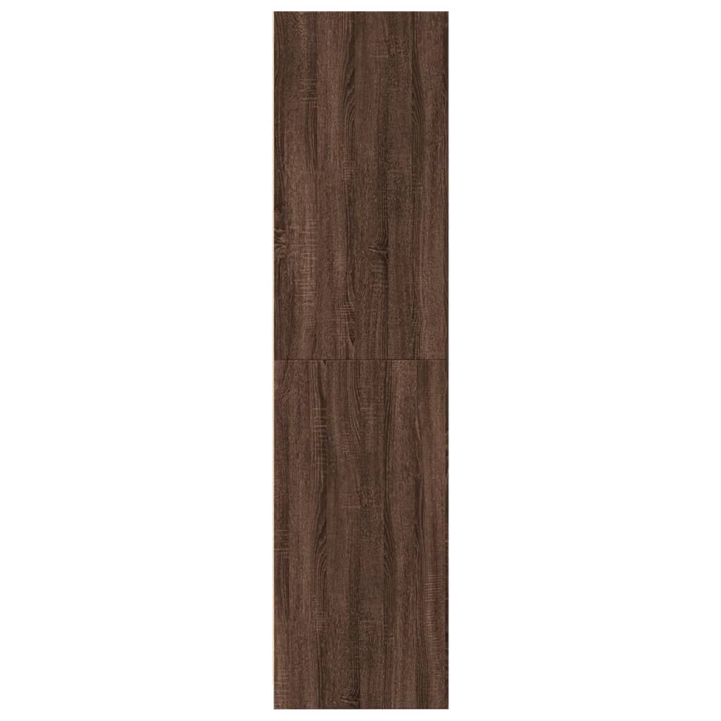 vidaXL Ντουλάπα Καφέ Δρυς 100x50x200 εκ. από Επεξεργασμένο Ξύλο